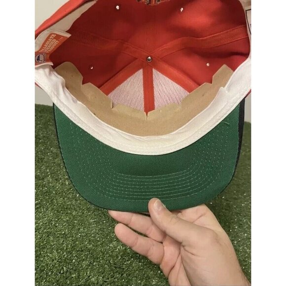 vintage Indiana Hoosiers hat cap snap back black red football spell out 90s mens - Picture 8 of 12